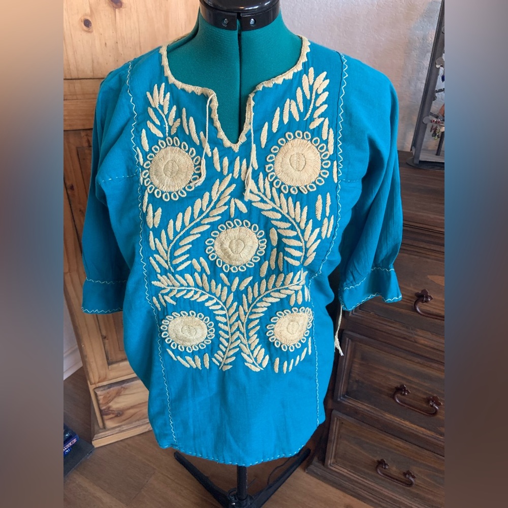 Vintage handmade embroidered tunic